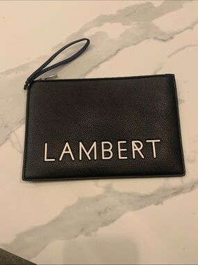 NWOT Lambert faux leather wristlet pouch